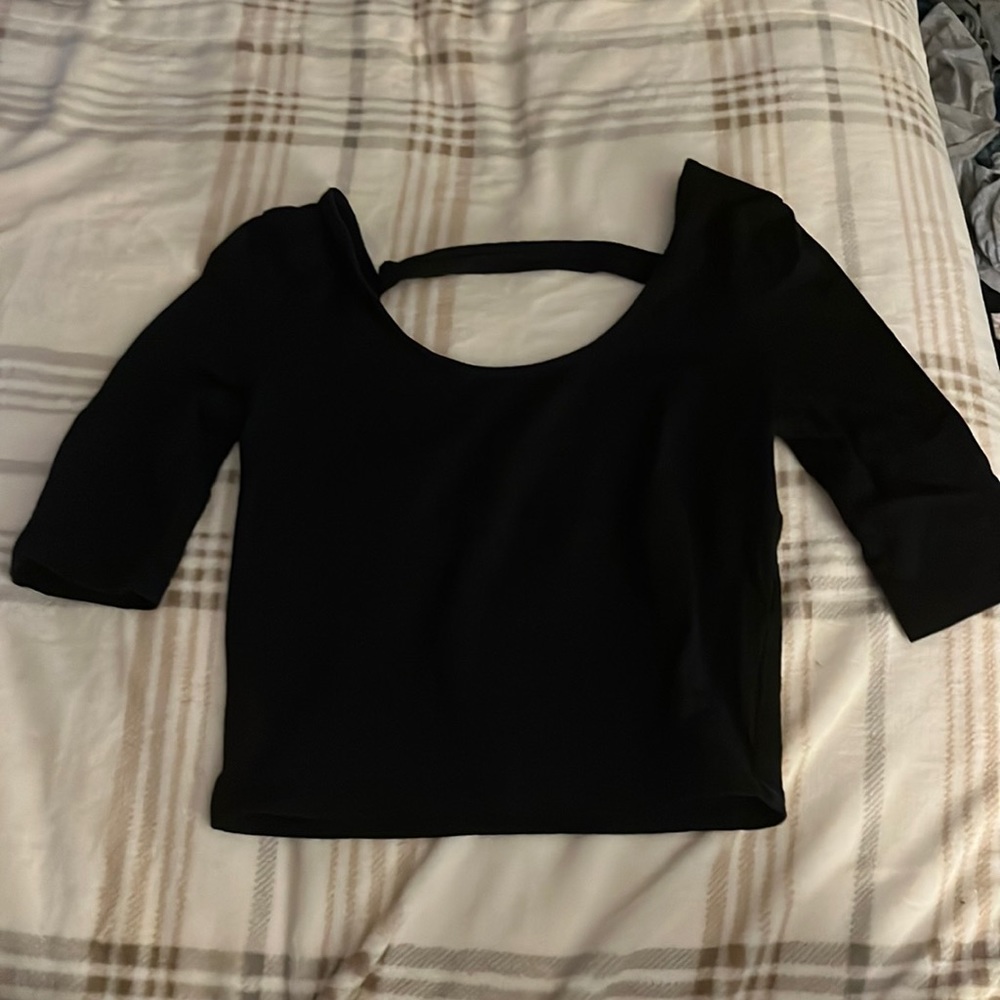 Black charolette Russe crop top